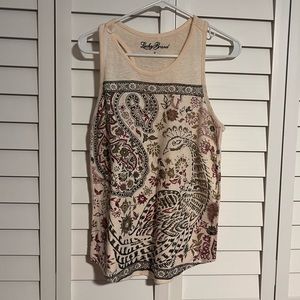 Lucky Brand Bohemian Peacock Print Tank, EUC - S